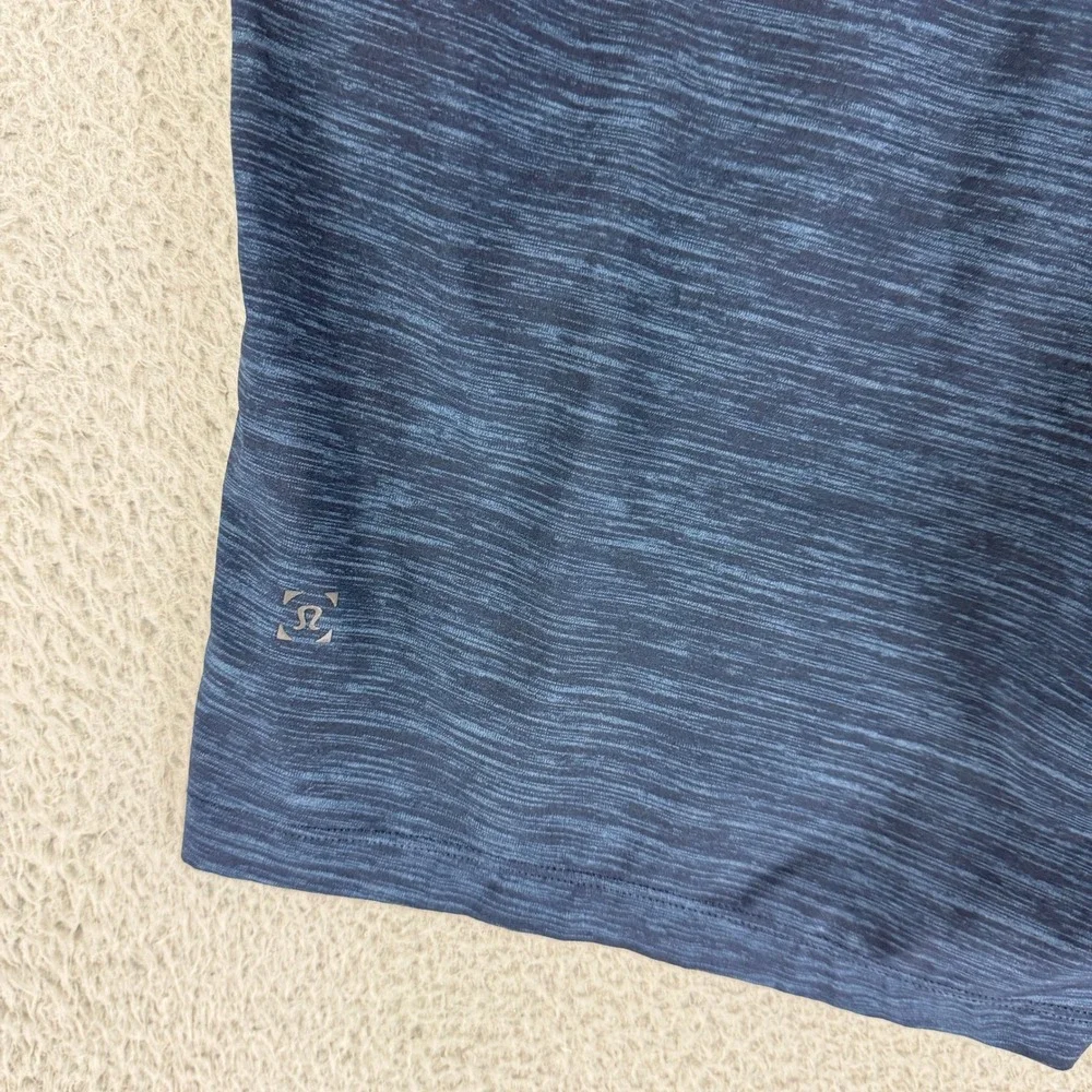 Lululemon Short Mens XL Blue Space Dye Lined Drawstring Running Training Workout